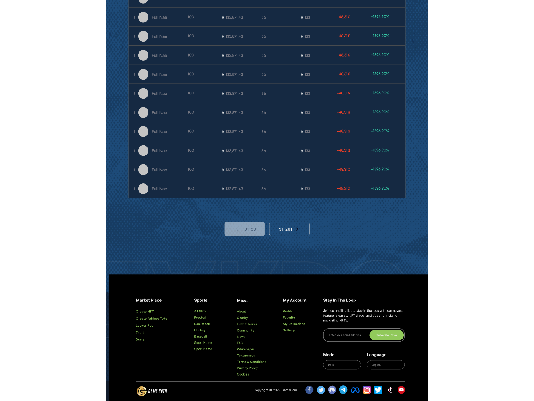 Gamecoin — NFT Platform
